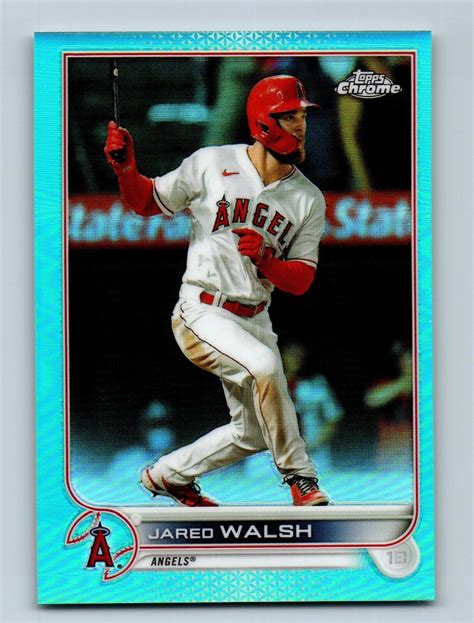 2022 Topps Chrome Aqua Refractor 24 Jared Walsh 199 Angels EBay