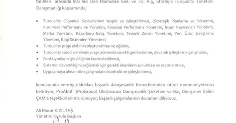 İnci Deri Referans Mektubu PROEDU