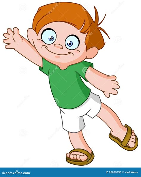 Child Waving Goodbye Clipart