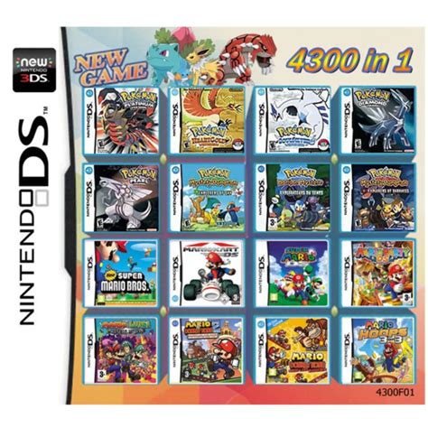 Carte De Cartouche De Jeu Vid O Compilation 4300 En 1 DS NDS 3DS NDSL D