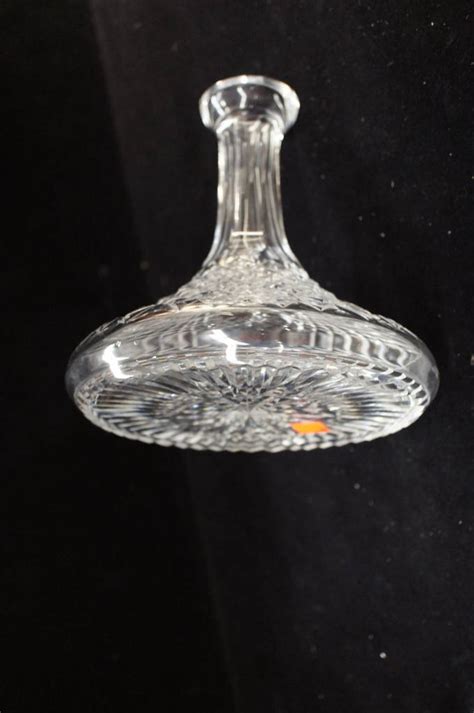 Rare Waterford Crystal Alana Wine Decanter W Faceted Cut Glass Stopper