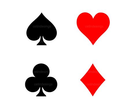 Playing Card Suits Svg Playing Card Suits Png Spades Svg Etsy Uk