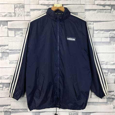 ADIDAS Windbreaker Large Vintage 90s Adidas Blue Equipment Etsy