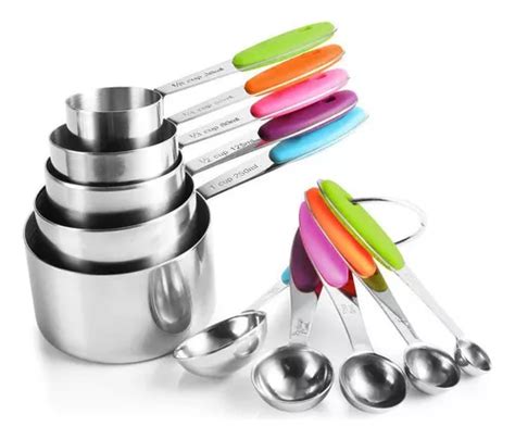 U Chef Tazas Cucharas Medidoras Acero Inoxidable Piezas Color