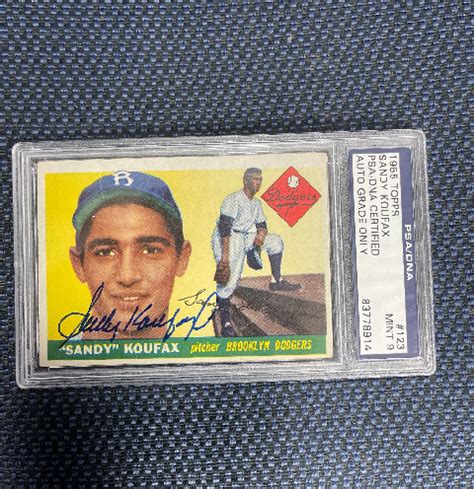 Charitybuzz: 1955 Topps Sandy Koufax Autographed Rookie Card, PSA/DNA ...