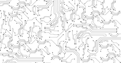 Premium Vector Black Circuit Diagram On White Background