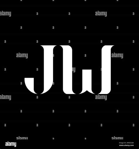 Jw J W Letter Logo Design Initial Letter Jw Uppercase Monogram Logo