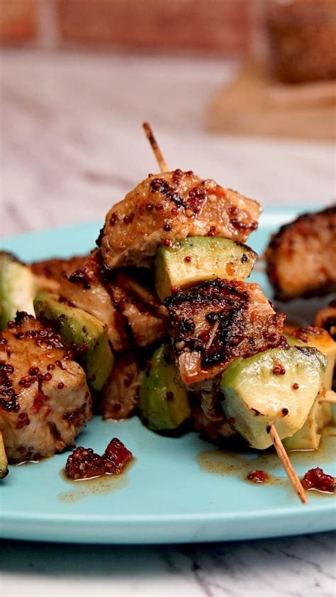 Braised Pork Belly And Avocado Skewers Recipe Pork Belly Braised