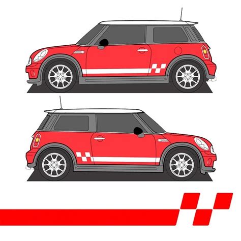 Red Mini Cooper Side View