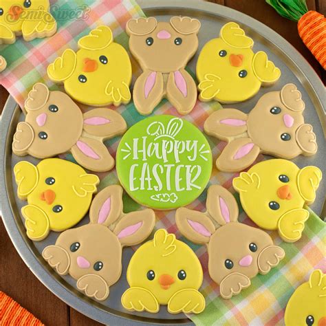 Easter Bunny And Chick Cookie Cutter Platter Set