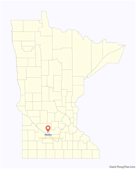 Map of Fairfax city, Minnesota