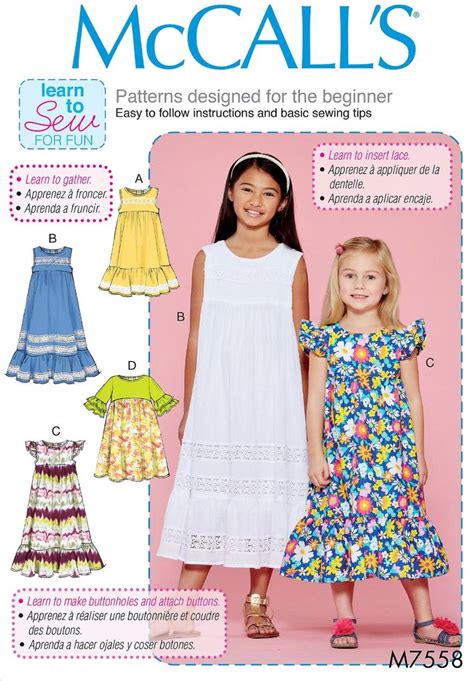 Sewing Pattern Girls Dress Pattern Tween Girls Etsy Sewing