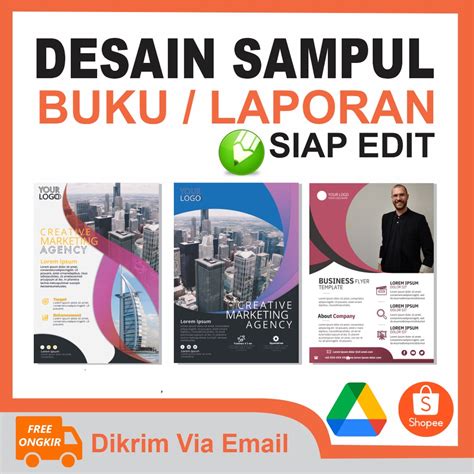 Jual Desain Cover Buku Dan Cover Laporan Siap Edit Coreldraw Shopee Indonesia