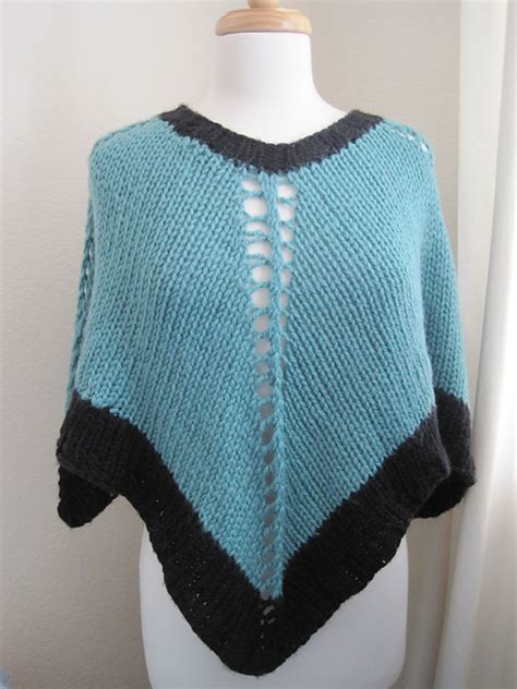 Ravelry Easy Knit Poncho Pattern By Kathy North