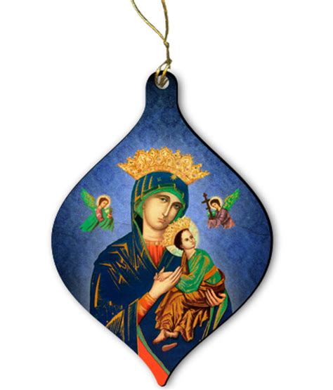 Our Lady Of Perpetual Help Gold Rustic Wood Icon Plaque Catholic To