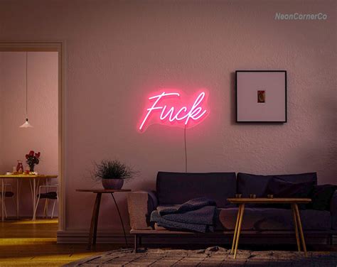 Expressive Lighting Fuck Neon Sign Fuck Led Sign Fuck Light Sign For Edgy Wall Decor Etsy