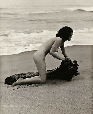 1927 Original EDWIN BOWER HESSER Female Nude Beach Art Deco Silver