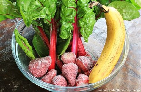 Recipe - Rainbow Swiss Chard Smoothie - One Hundred Dollars a Month