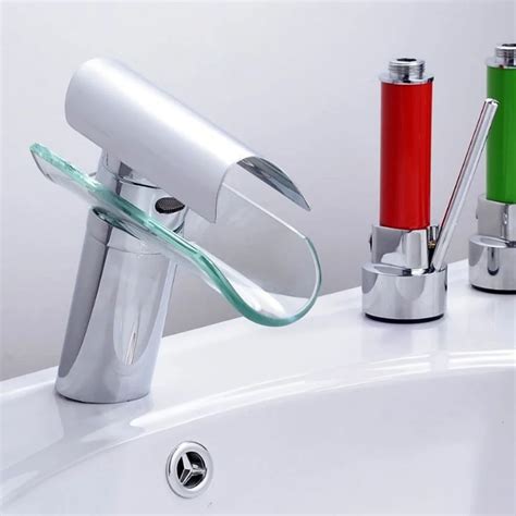 Waterfall Tap Bathroom Faucet Advanced Modern glass waterfall ...