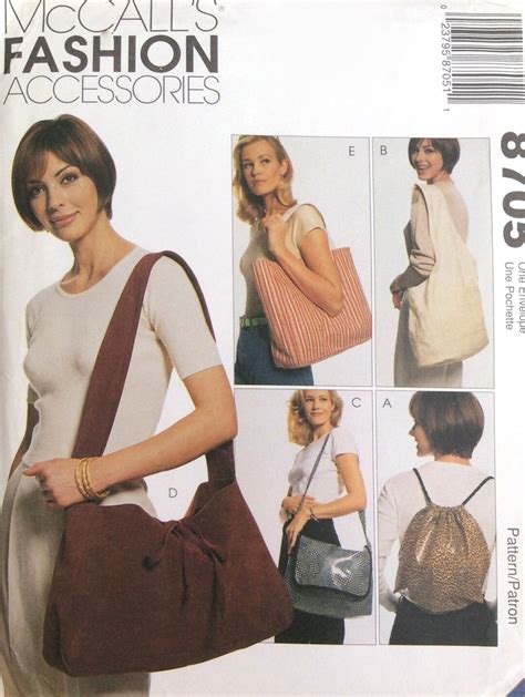 Uncut Mccalls Fashion Accessories Sewing Pattern 8705 Shoulder Etsy