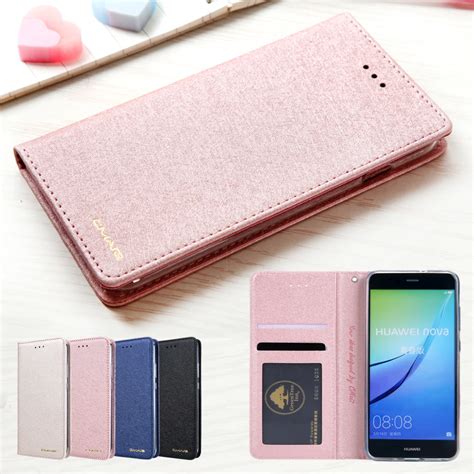 Magnetic Silk Leather Wallet Case Cover For Huawei P Lite P Luxury