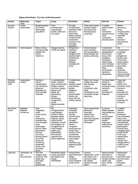 Bagan Teori Dan Model Keperawatan Pdf