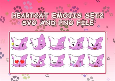 Cat Emoticon Emoji Smileys Heartcat Emotes Twitch SVG Und PNG Datei