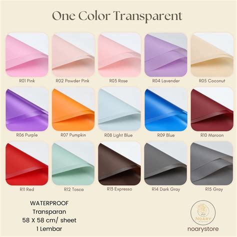 Jual One Color Transparent Kertas Bunga Wrapping Cellophane Paperwrap