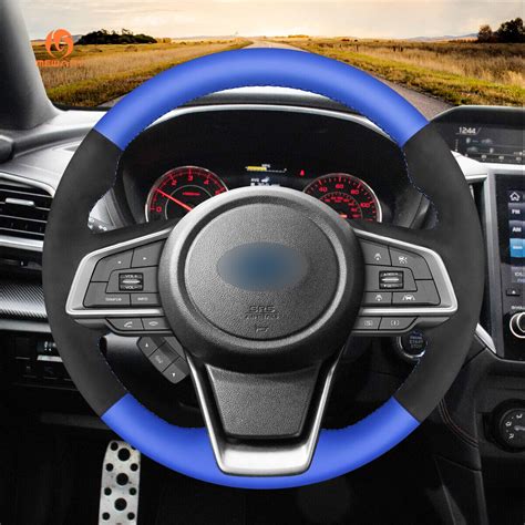 Diy Pu Leather Suede Car Steering Wheel Cover For Subaru Forester