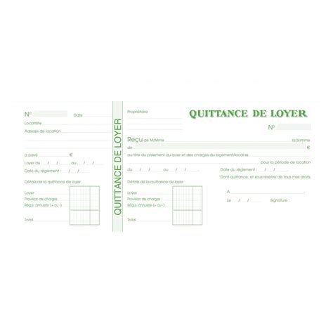 Modele De Quittance De Loyer Exacompta Rempli Tout Degorgement