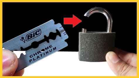 How To Open A Lock Without Key With Razor Blade Lock Hacksvlock