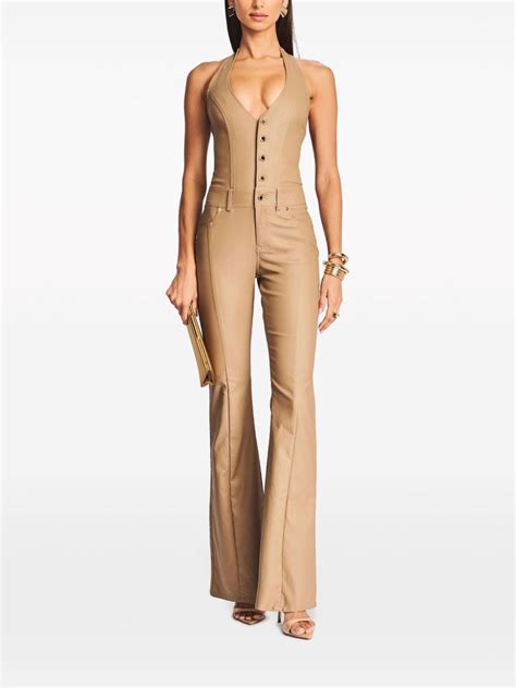 Retrofete Cynthia Halterneck Jumpsuit Neutrals Farfetch