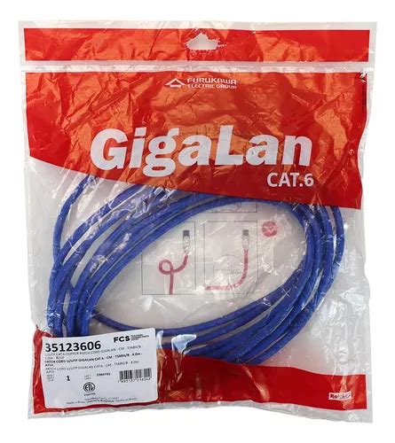 Patch Cord Cat6 Gigalan Cm Azul 4 0 Metros Furukawa Parcelamento Sem