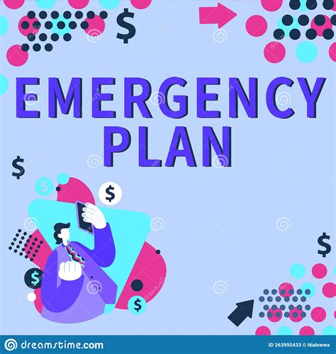 Sign Displaying Emergency Plan Business Overview Procedures For Response To Major Emergencies