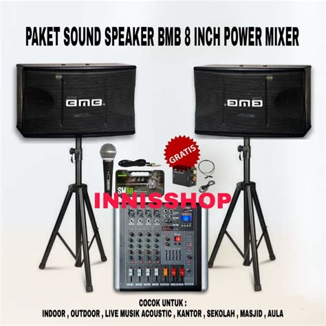 Jual Paket Karaoke Sound System Speaker Bmb Inch Power Mixer Indoor