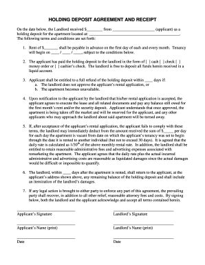 Free Editable Deposit Agreement Templates In Ms Word Doc Pdffiller