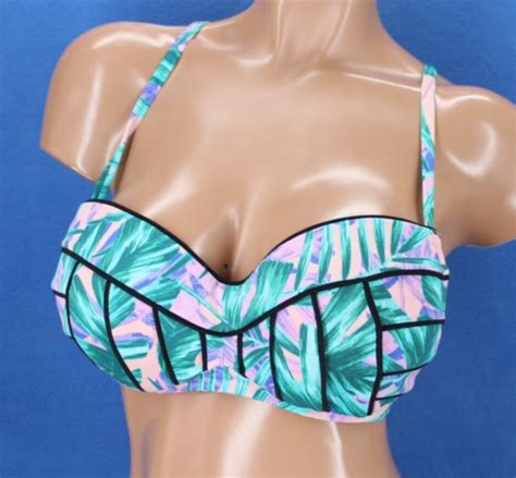 Shade Shore Underwire Lined Bikini Top Size D E EBay