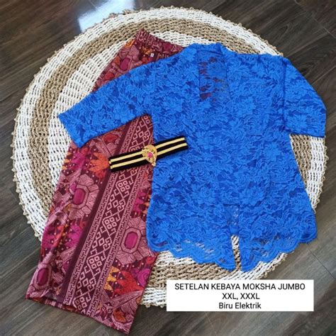 Kanaya SETELAN Kebaya JUMBO Kebaya Bali Brokat Strait Moksha Dan Rok