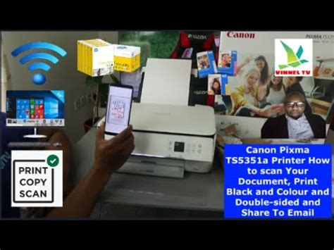 Canon Pixma Ts A Printer How To Scan Your Document Print Black And