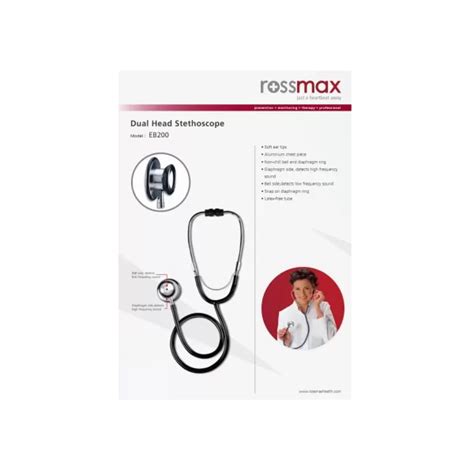 Rossmax Dual Head Stethoscope EB 200 Cureka