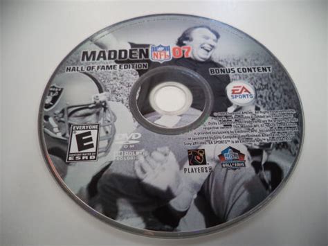 Madden 07 Bonus Content Dvd Complete Your Ps2 Madden Nfl 07 Hall Of