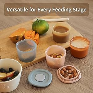 Moonkie Silicone Baby Food Storage Containers 12 Pack 4 Oz Weaning