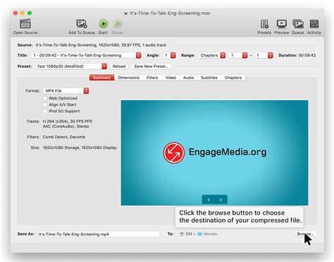 Video Compression – Step-by-Step Handbrake Tutorial – EngageMedia