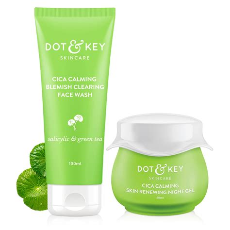 Dot And Key Cica Niacinamide Skincare Combo Night Gel 60 Ml Face Wash