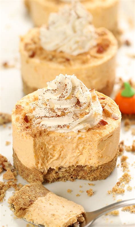 No Bake Pumpkin Mini Cheesecakes Cakescottage