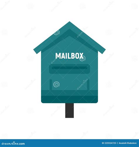 Service Mailbox Icon Flat Isolated Vector Stock Vector Illustration