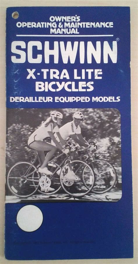 Vintage Schwinn X Tra Lite Bicycles Owners Manual Ebay