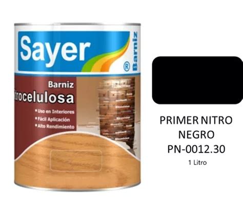 Barniz Primer Nitrocelulosa Negro Lt Sayer Lack Pn Mercadolibre