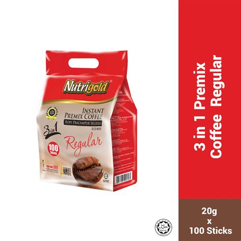 Nutrigold Premix Instant Coffee Mix In Regular G X Sticks