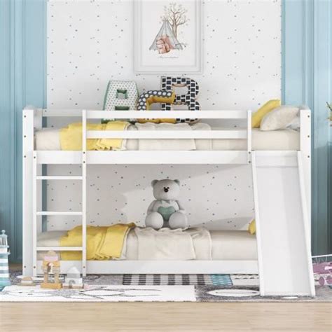 Lit Enfant Superpos X Structure Bois Massif Design Rail Avec